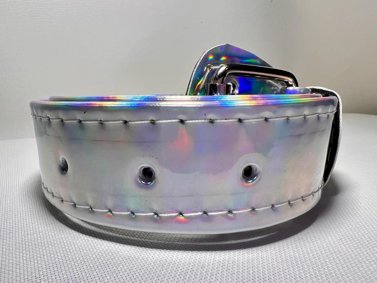 Kids Baseball/Softball Belt – 26" Silver Holographic – Durable, Unisex