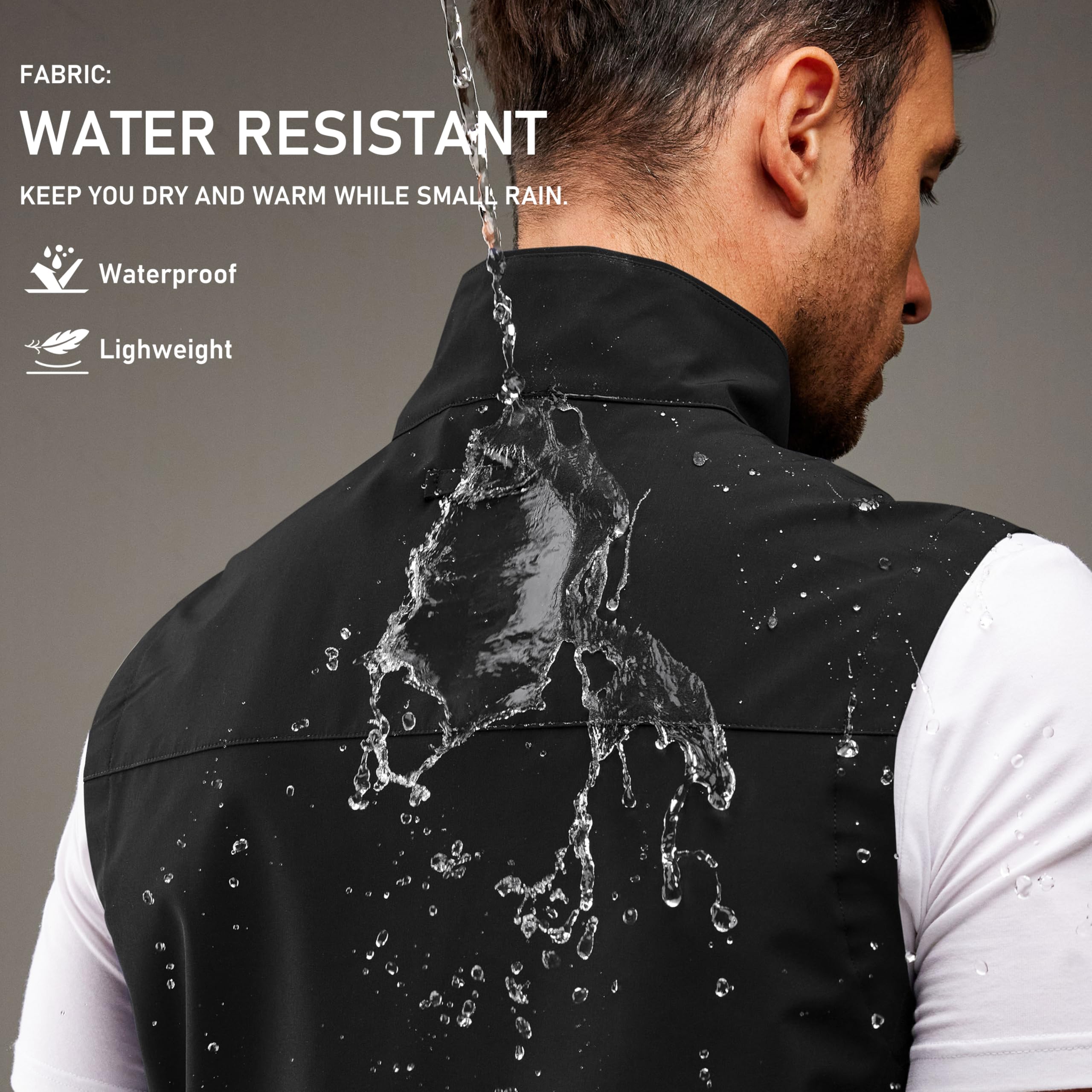 MoFiz Hombre Chaleco Softshell Cortavientos Ultraligero de Ciclismo Exteriores con Bolsillos Cremallera