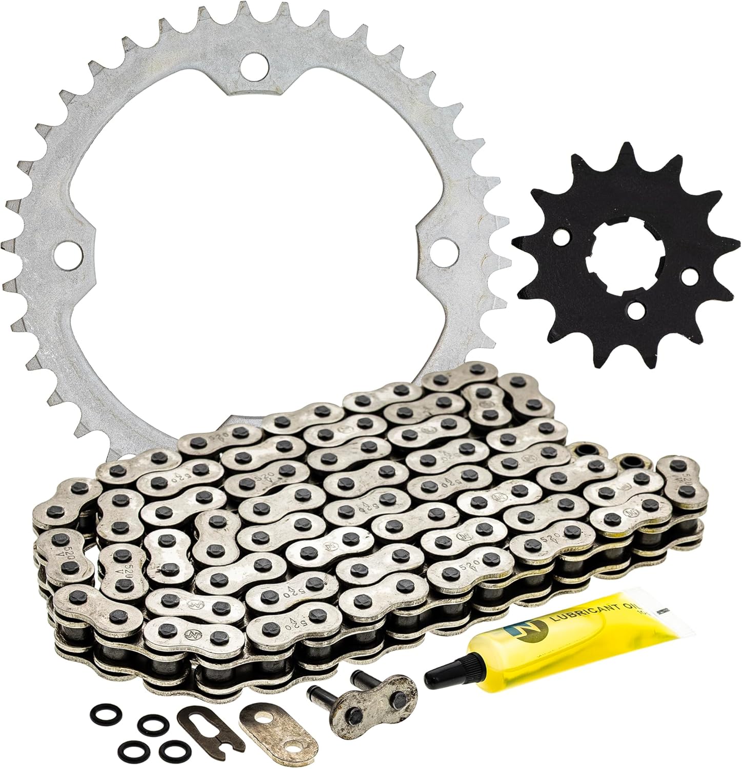 NICHE Drive Sprocket Chain Combo for Yamaha Raptor 350 Raptor SE Front 13 Rear 38 Tooth 520V O-Ring 98 Links