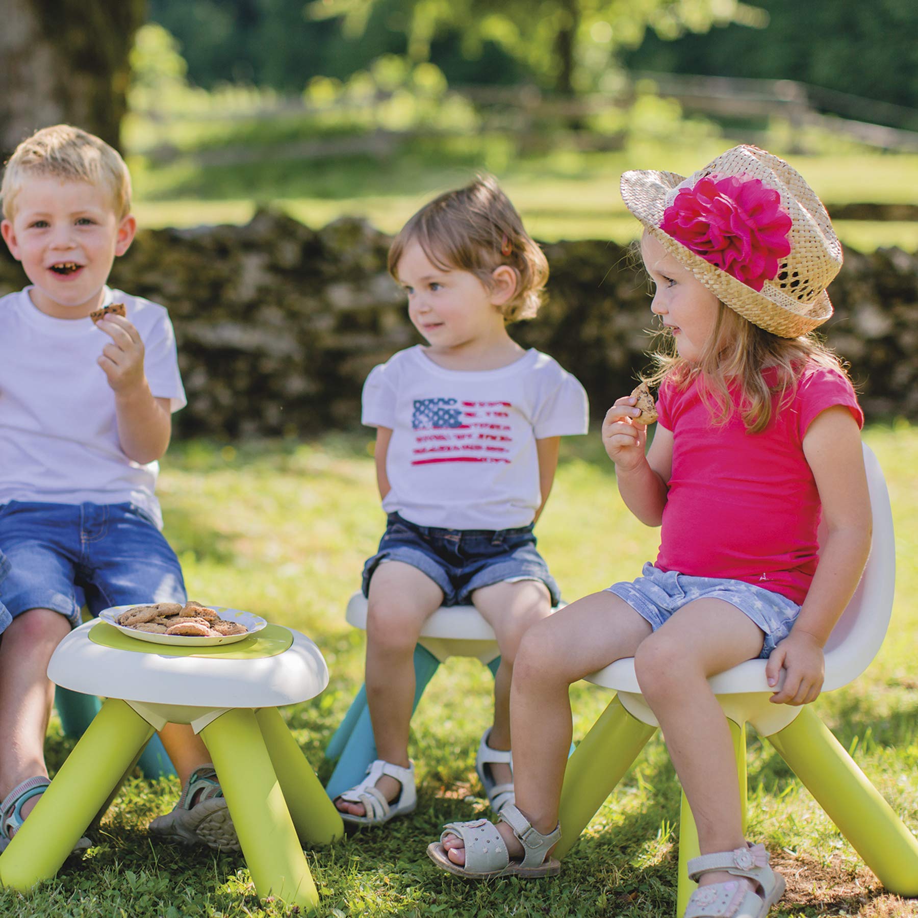 Smoby - Kinderstoel – kindermeubels – vanaf 18 maanden – binnen en buiten – geel – 880117