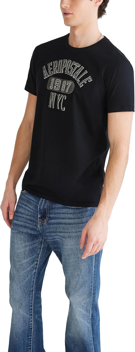 Aeropostale Men's Arch Logo Short Sleeve Tee - Image 3