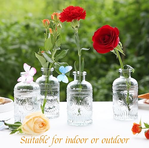 Miniatura 3 de Jarrones de cristal a granel, pequeños jarrones de vidrio para flores como centros de mesa de boda para mesas, jarrones de flores transparentes