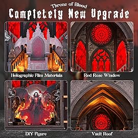 MiniCity Book Nook Kit - DIY Miniature House Kit for Adults, Teens and Beginners, Dollhouse Booknook Library Tiny House Bookshelf Decor, Gifts for Family, Friends (Throne of Blood)