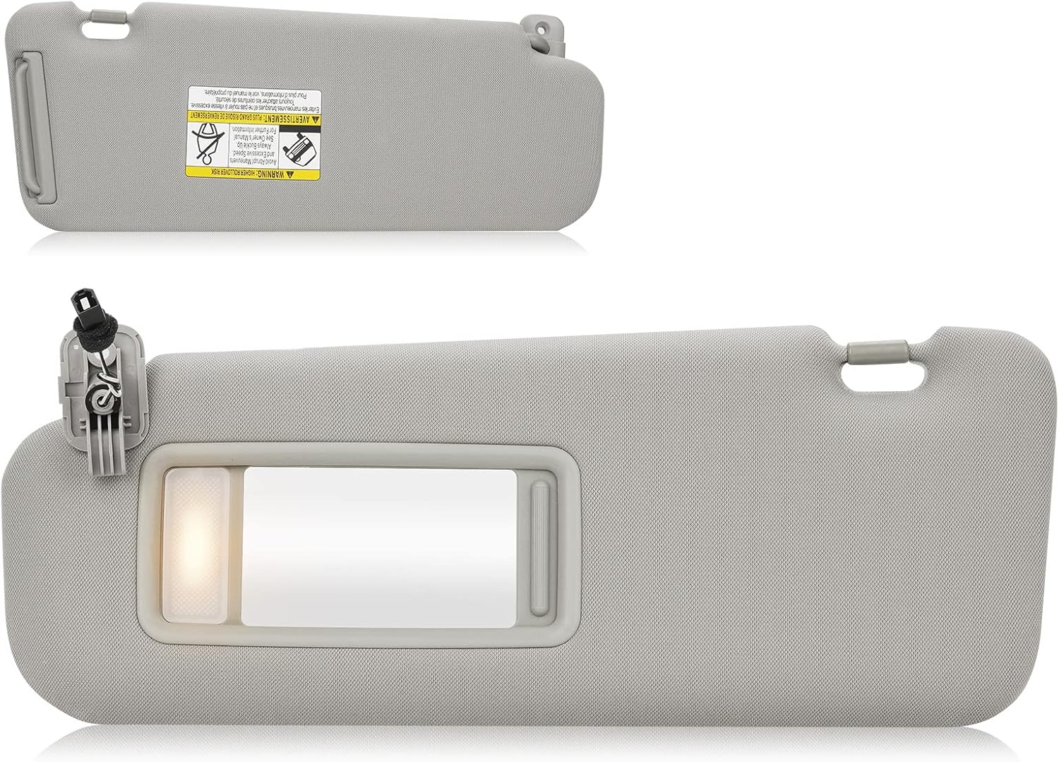 Sun Visor with Vanity Light for 2010-2015 Mazda CX-9, Left Driver Side Gray Sunvisor Replacement TDY1-69-320