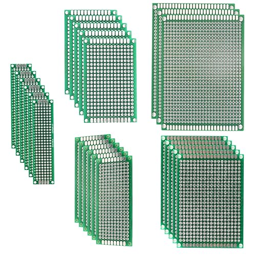 Placa de prototipo de PCB tableros de soldadura en blanco de doble cara con 5 tamaños placa de circuito impreso universal para soldadura de