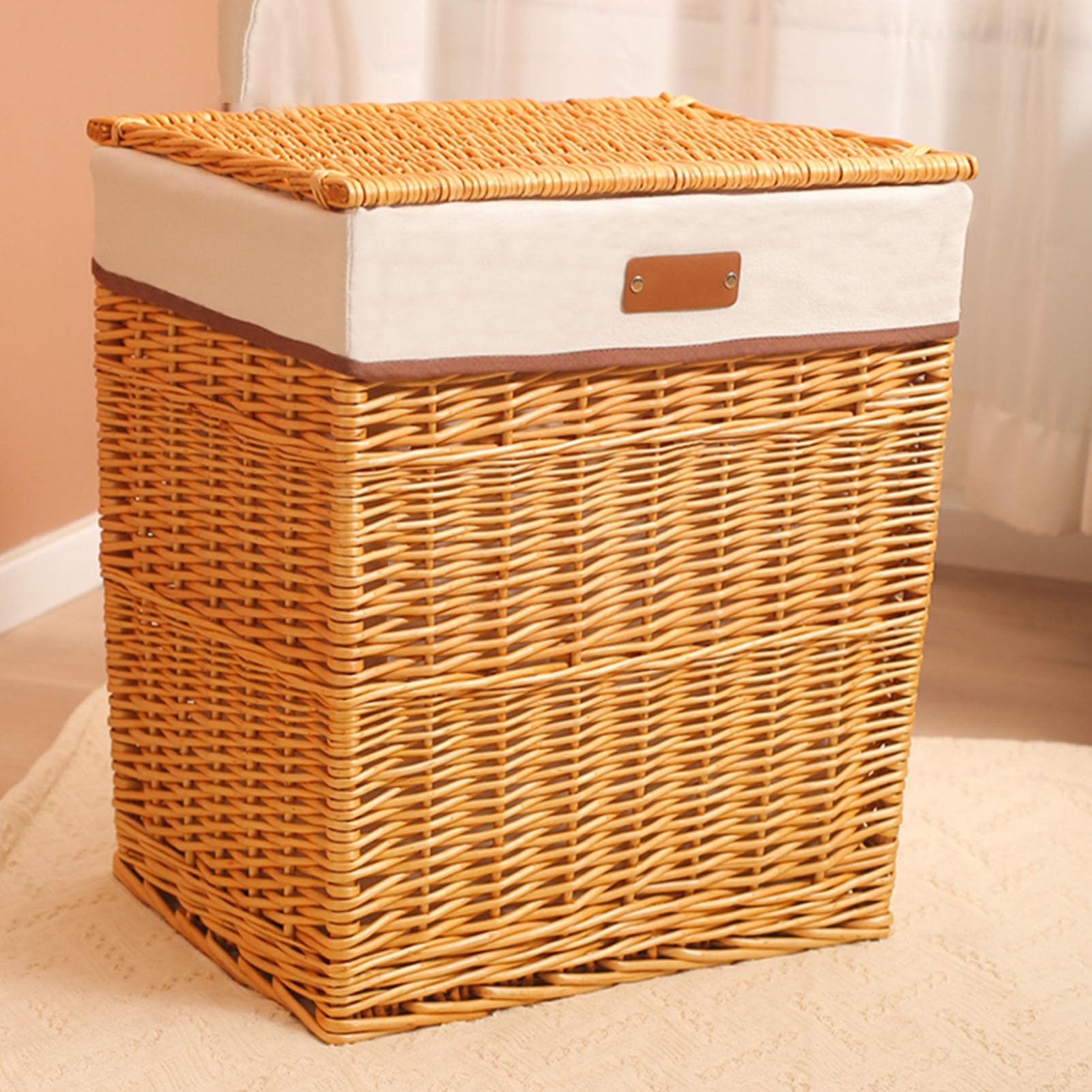 Large Dirty Clothes Basket, Dirty Clothes Basket, Rattan Dirty Clothes Storage Basket, Household Basket, Willow Laundry Basket, Toy Weaving Box