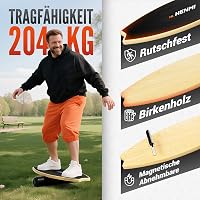 HENMI Fa Egyensúlyozó Deszka Csúszásmentes Felülettel, Otthoni Fitness Tréning 4