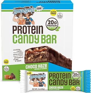 Lenny & Larry’s High Protein Bar – Choco Hazelnut Vegan Protein Bars – 20g Plant-Based Protein, High Fiber Dessert – Gluten-Free Snack – Larger Bar Size (12 x 85g)