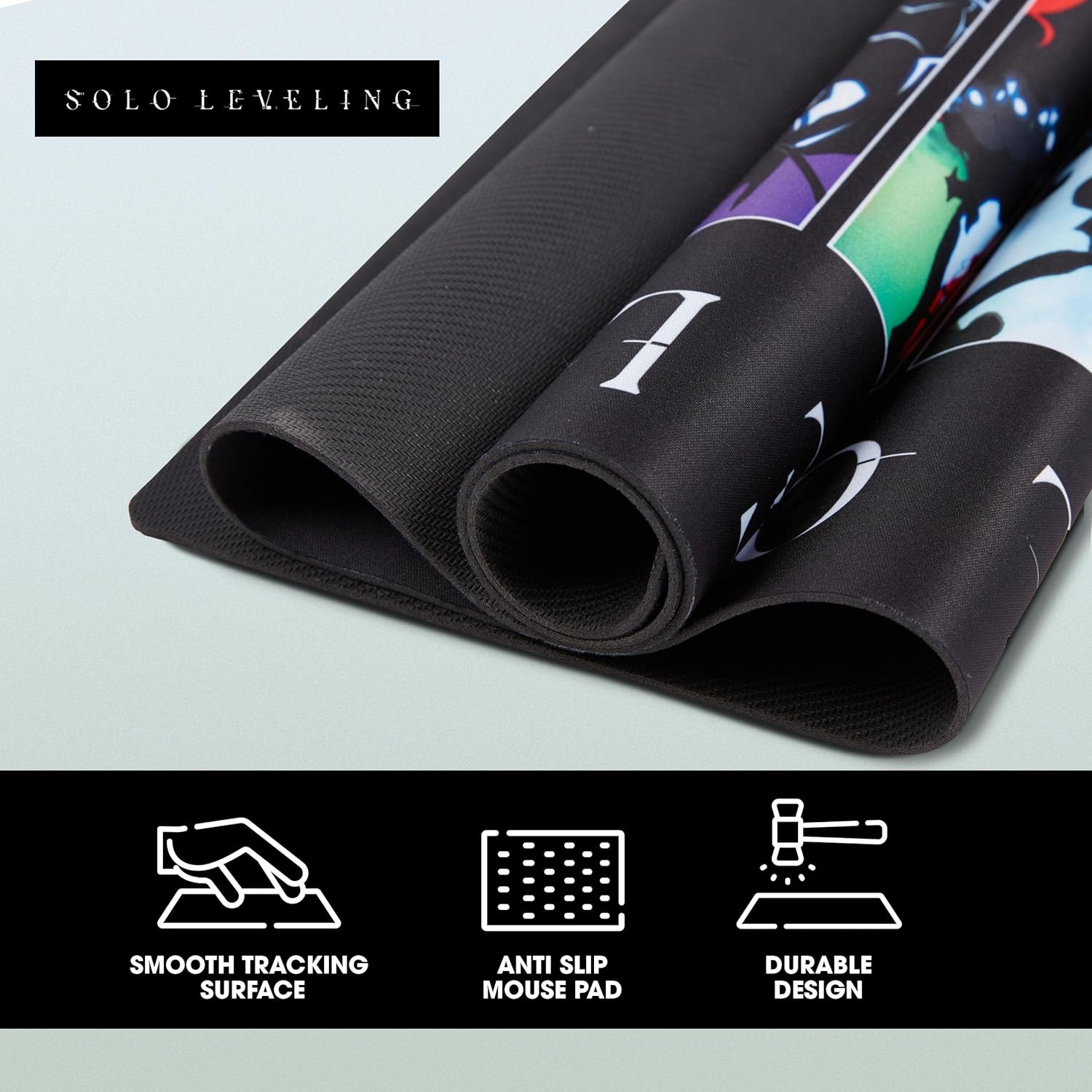 Culture Fly Large Gaming Mouse Pad (31" x 15") - Solo Leveling Extended XL Computer Desk Mat, Cool Anime Keyboard Deskmat, Big Desktop Deskpad for Gamer, Long Oversized PC Mousepad for Laptop