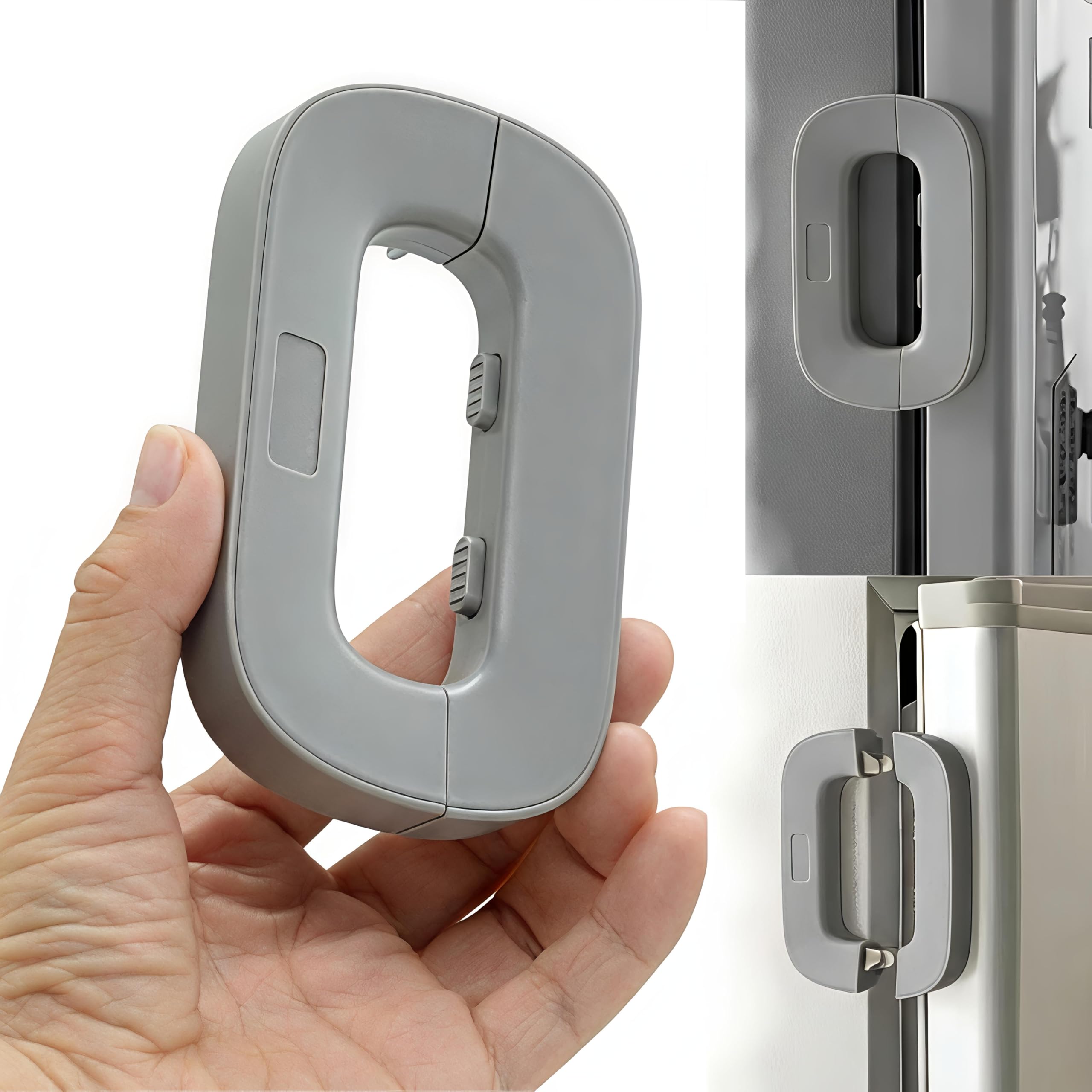 FunBlast Sliding Door & Window Safety Lock – No Drill Child Safety Lock for Refrigerator, Sliding Windows, Balcony Doors & Wardrobes, Easy Installation Adjustable Locks (Grey)
