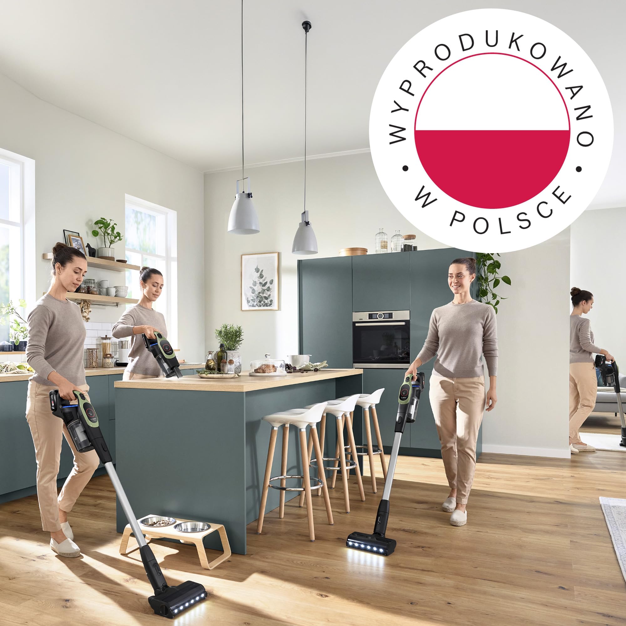 Bosch Odkurzacz bezprzewodowy Unlimited 9 BBS921TBA – Odkurzacz Bezprzewodowy z Technologią MicroClean, łatwo opróżnianym pojemnikiem na kurz, podświetleniem LED i akumulatorem 4,0 Ah, kolor zielony
