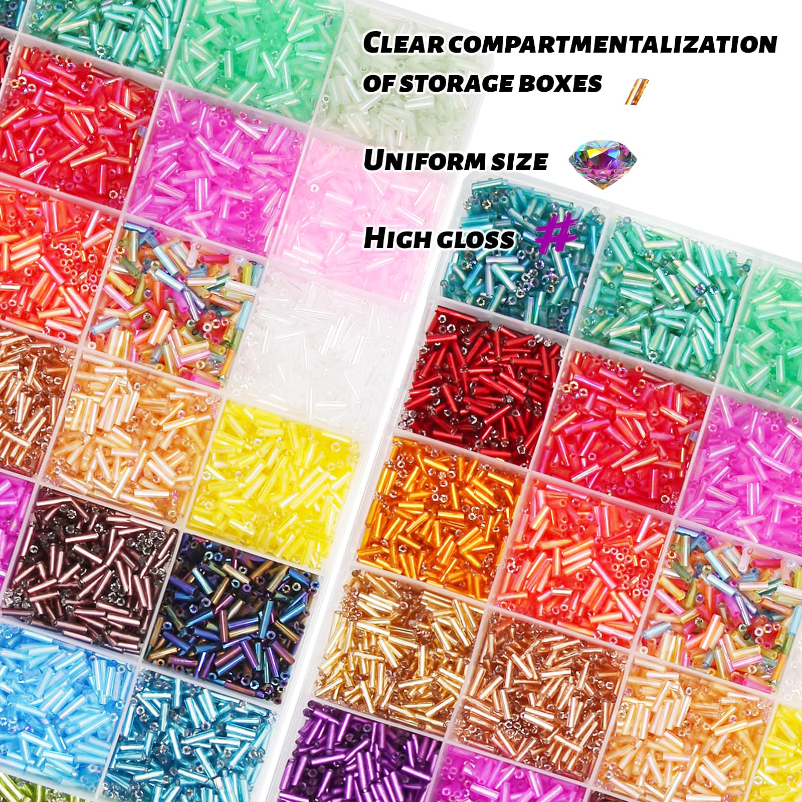 7mm Tube Seed Beads - 8400pcs for Jewelry Making -7 7mm Tube Seed Beads - 8400pcs for Jewelry Making -7