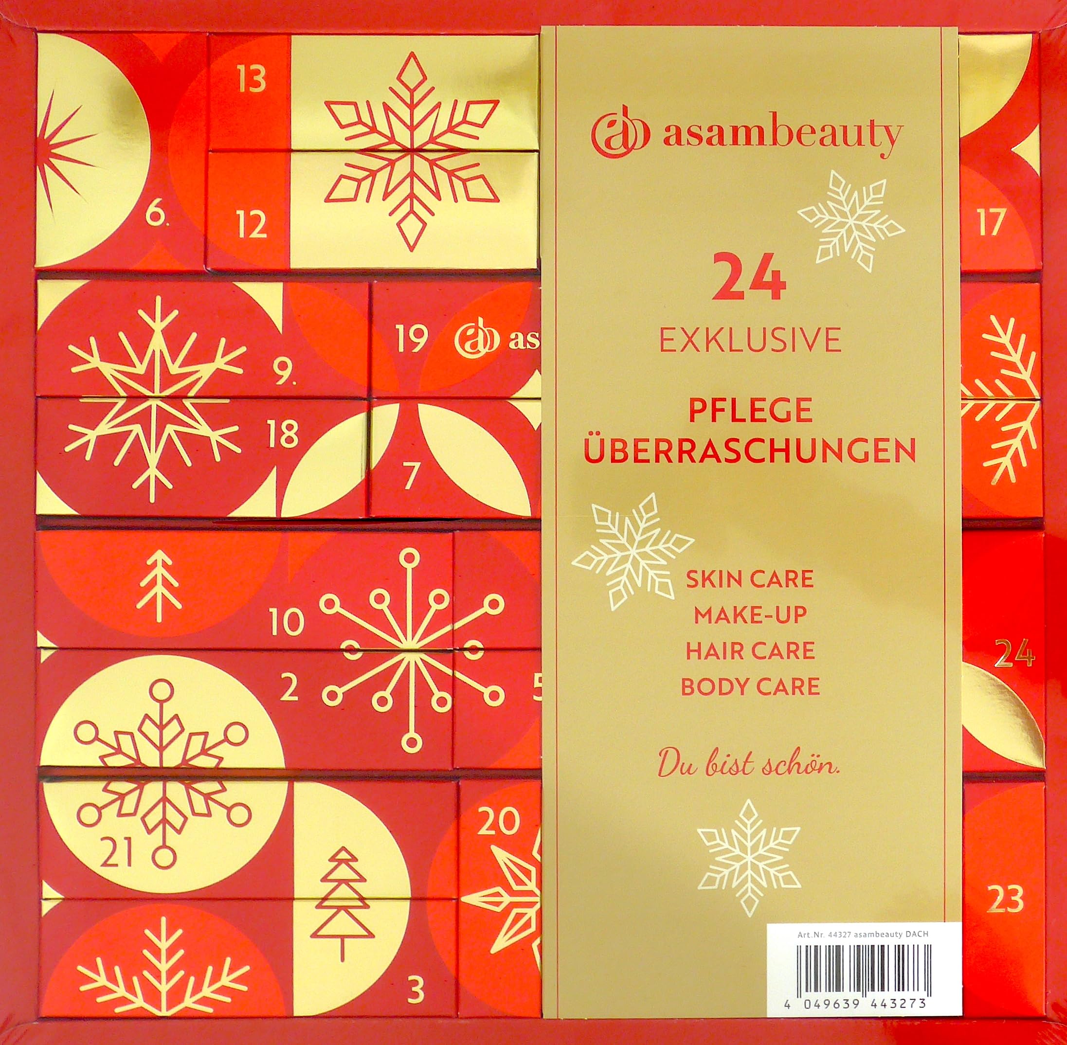 M.Asam - Asambeauty - Adventskalender Rot - 24 Exklusive Pflege Überraschungen - Skin Care + Make Up + Hair Care + Body Care