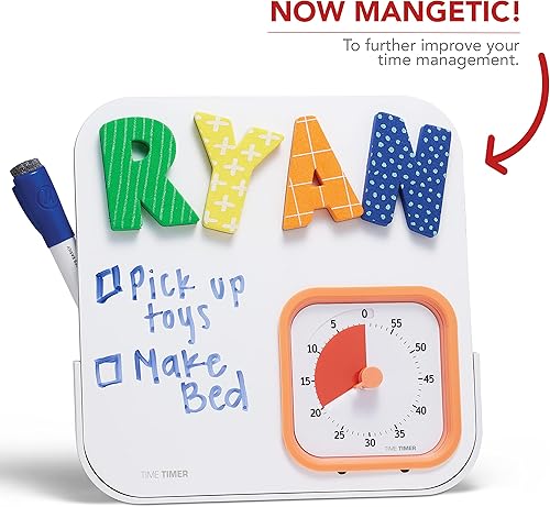 Miniatura 8 de TIME TIMER MOD con pizarra de borrado en seco, temporizador de cuenta regresiva visual de 60 minutos con pizarra blanca magnética, para notas,