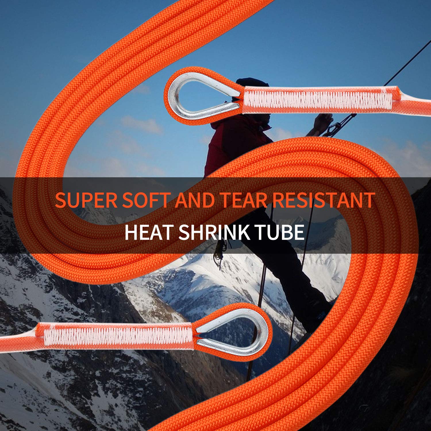 Corda Da Arrampicata 8 Mm - 20 M, Con Moschettoni, Polipropilene, Portata 950 Kg - Foto 2