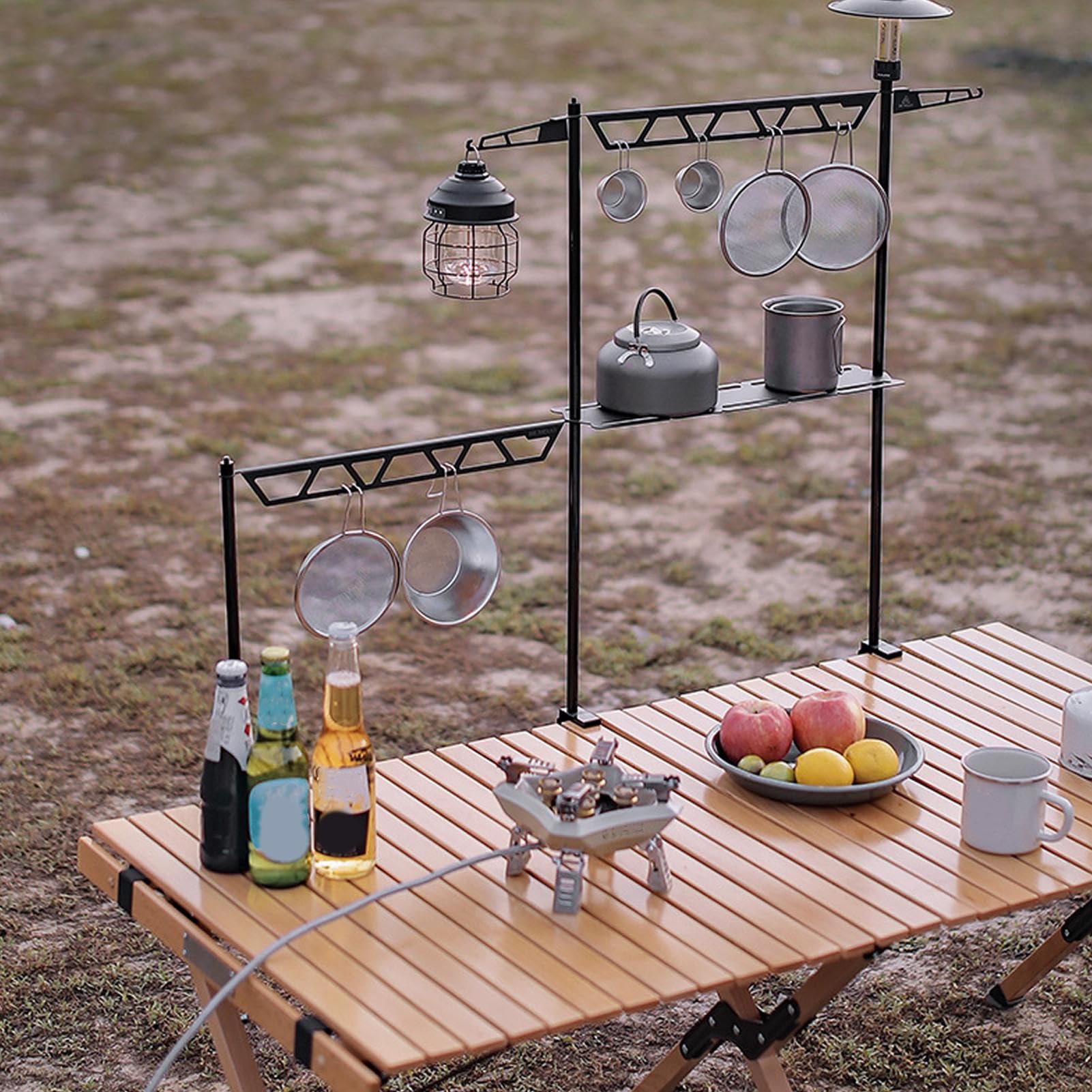 Kempingowy Na Garnki Uchwyt Sztućców, Organizer Narzędzi | Biurkowy na naczynia Przenośny, Odłączany Organizer Na Kemping, Grill, Outdoor, Podróże I