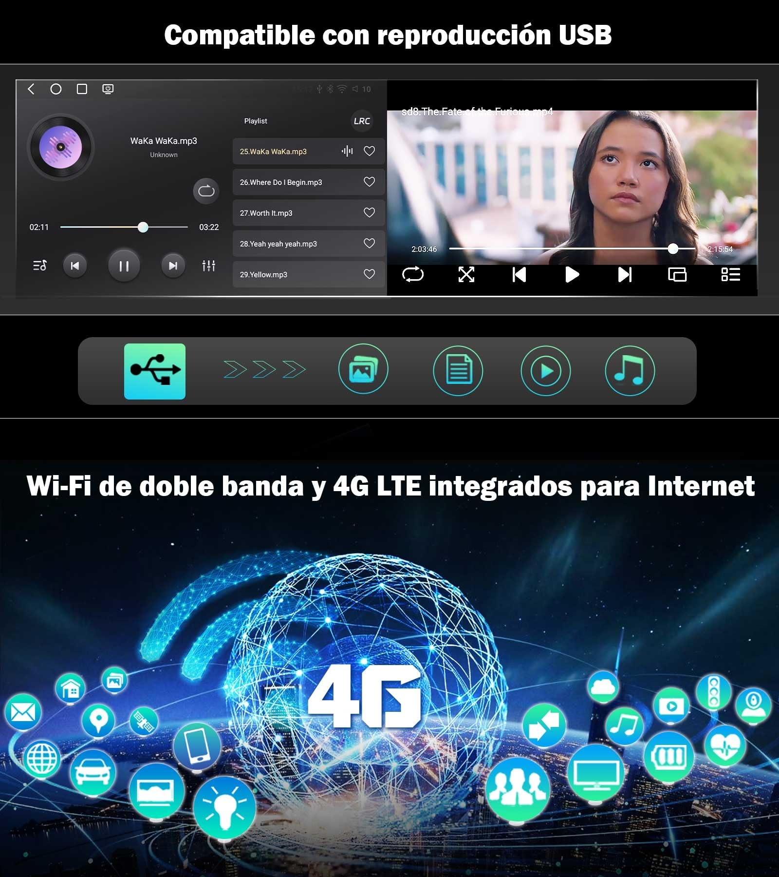 8 Pulgadas 4GB+64GB Android 14 Qualcomm Radio Coche con Pantalla Táctil Estéreo para Opel Corsa C/D Astra H Zafira B Combo Vivaro Bluetooth 5.1 CarPlay Android Auto DSP A2DP SWC WiFi Canbus