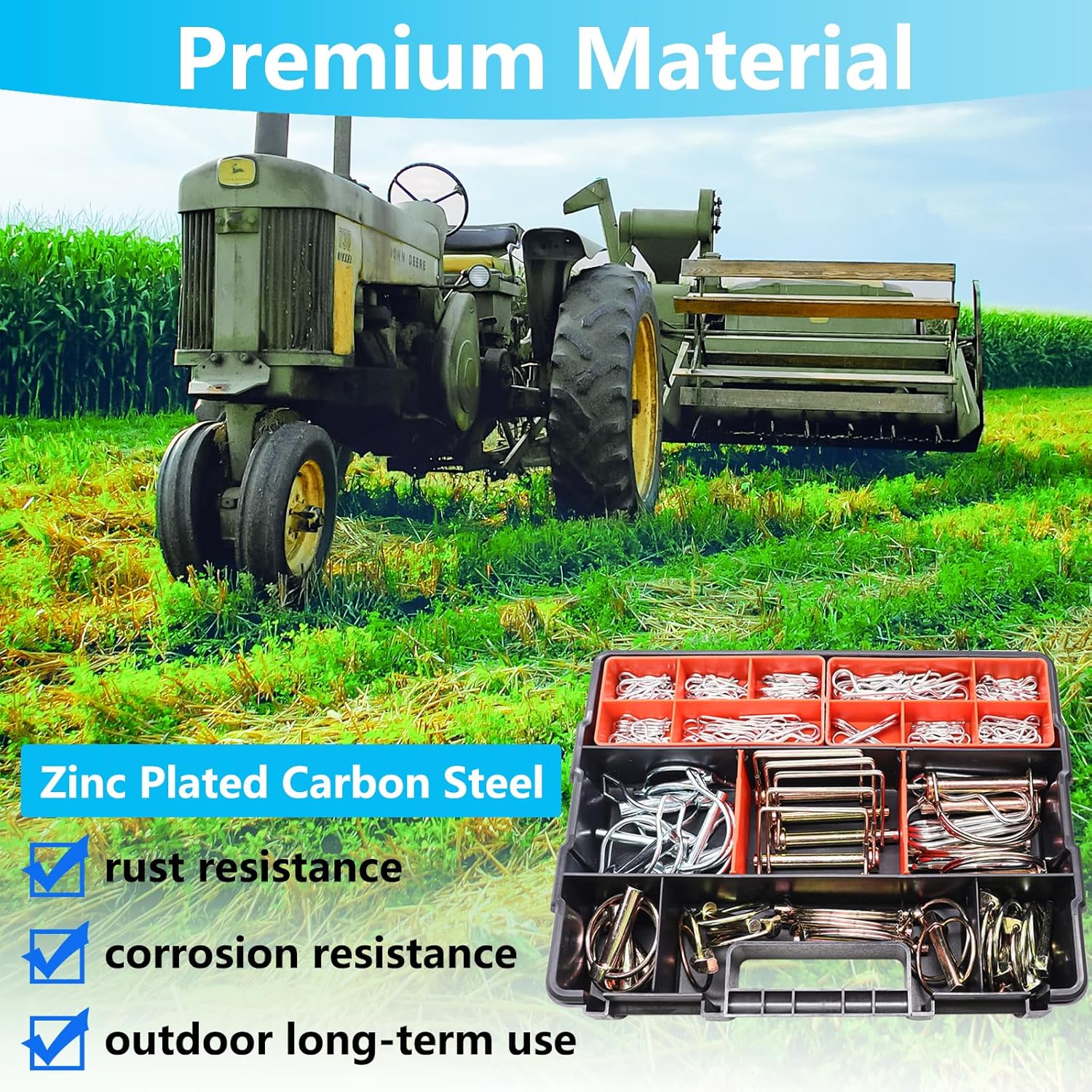 202Pcs Hitch Pins Clip Pins Assortment Kit Heavy Duty Hitch Pins R Clip - View #13