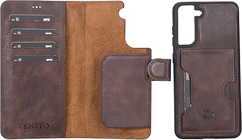 Miniatura 145 de Venito Funda tipo cartera para iPhone 15 con tarjetero y bloqueo RFID, funda de cuero para teléfono, funda desmontable de 6.1 pulgadas, Florencia