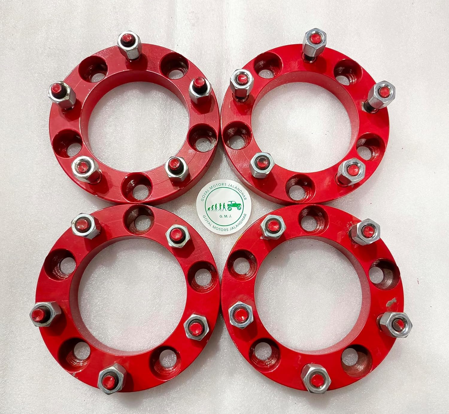 CNC Metal Wheel Spacers, 1.5 Inch, Red Anodized, Set of 4, for Maruti Gypsy-image-28