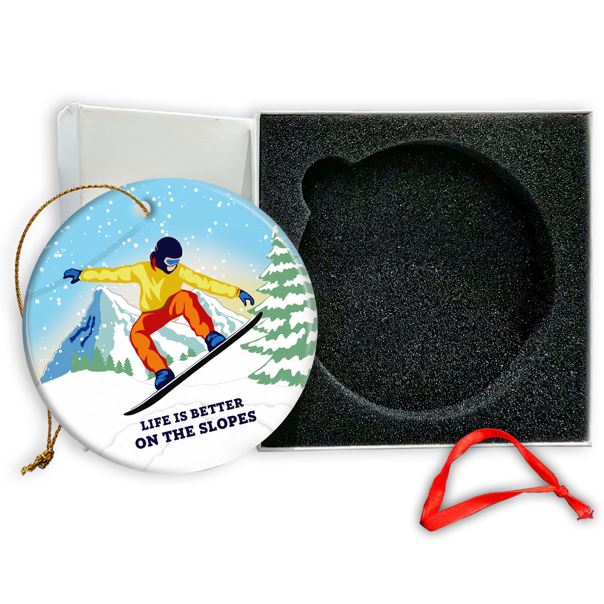 Amazon.com: Life is Better On The Slopes Snowboard Ornaments for