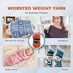 Mary Maxim Maximum Value Acrylic Yarn for Crocheting and Knitting, Soft Worsted Weight Yarn 4, Ideal for Blankets, Sweaters, Hats, and Scarves, 8 oz Skein (474 Yds), Pumpkin