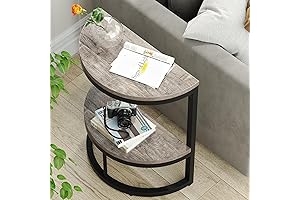 Tribesigns 2-Tier Half Circle Side Table: A Chic Addition for Space-Conscious Homes
