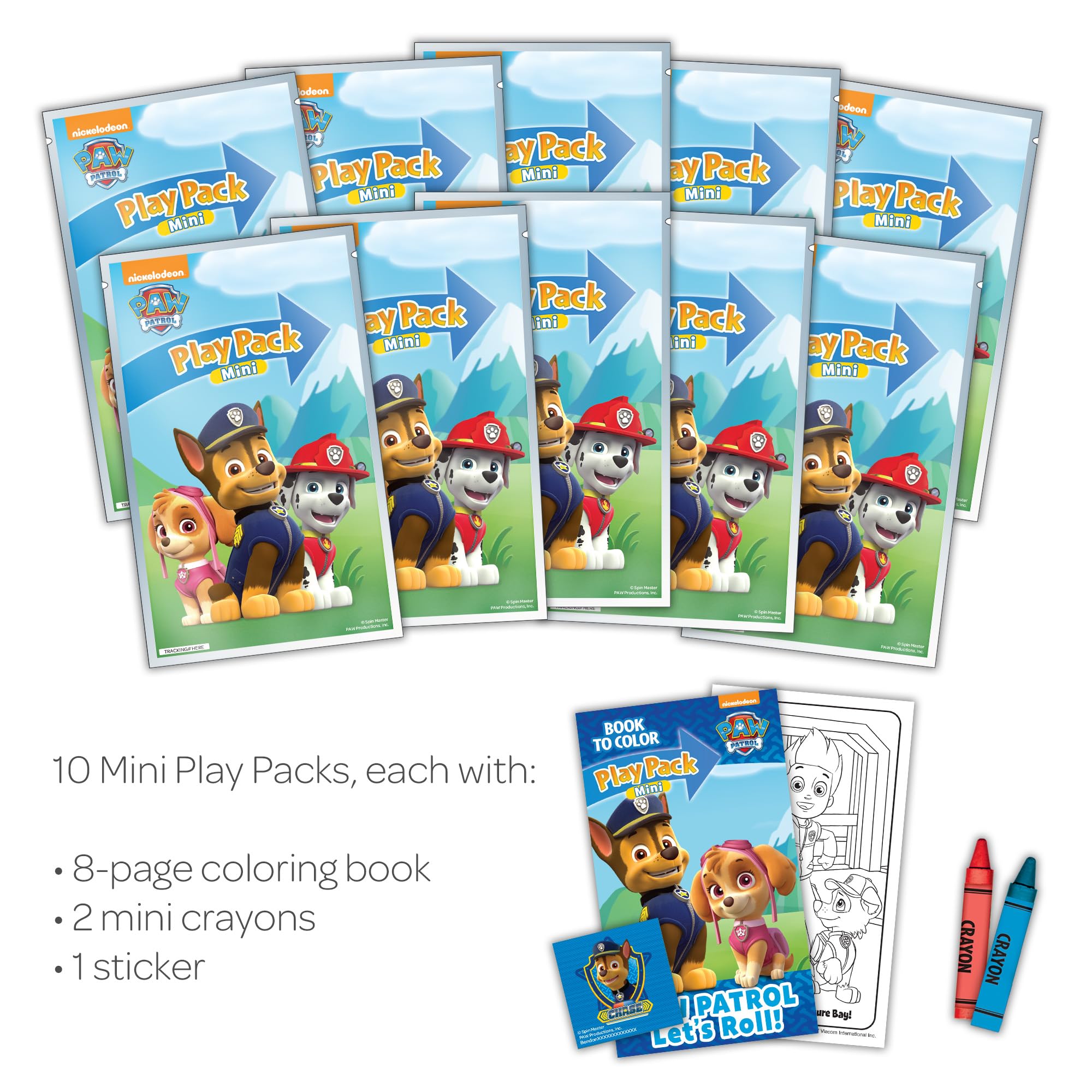 Bendon PAW Patrol Mini Play Packs Party Favors, 10 Pack — Amazon image 2