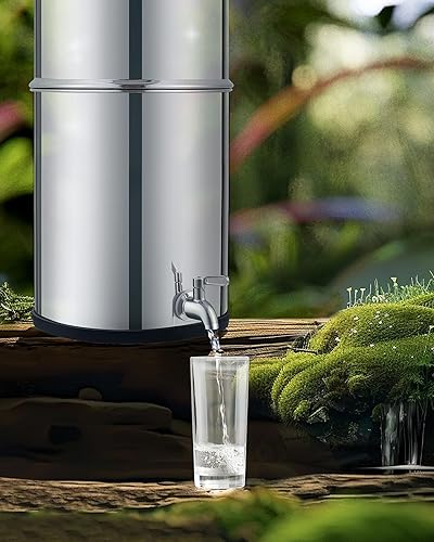 Miniatura 7 de CO-Z Sistema de filtro de agua alimentado por gravedad, sistema de filtración de agua de encimera de 2.25 galones, purificador de agua por gravedad