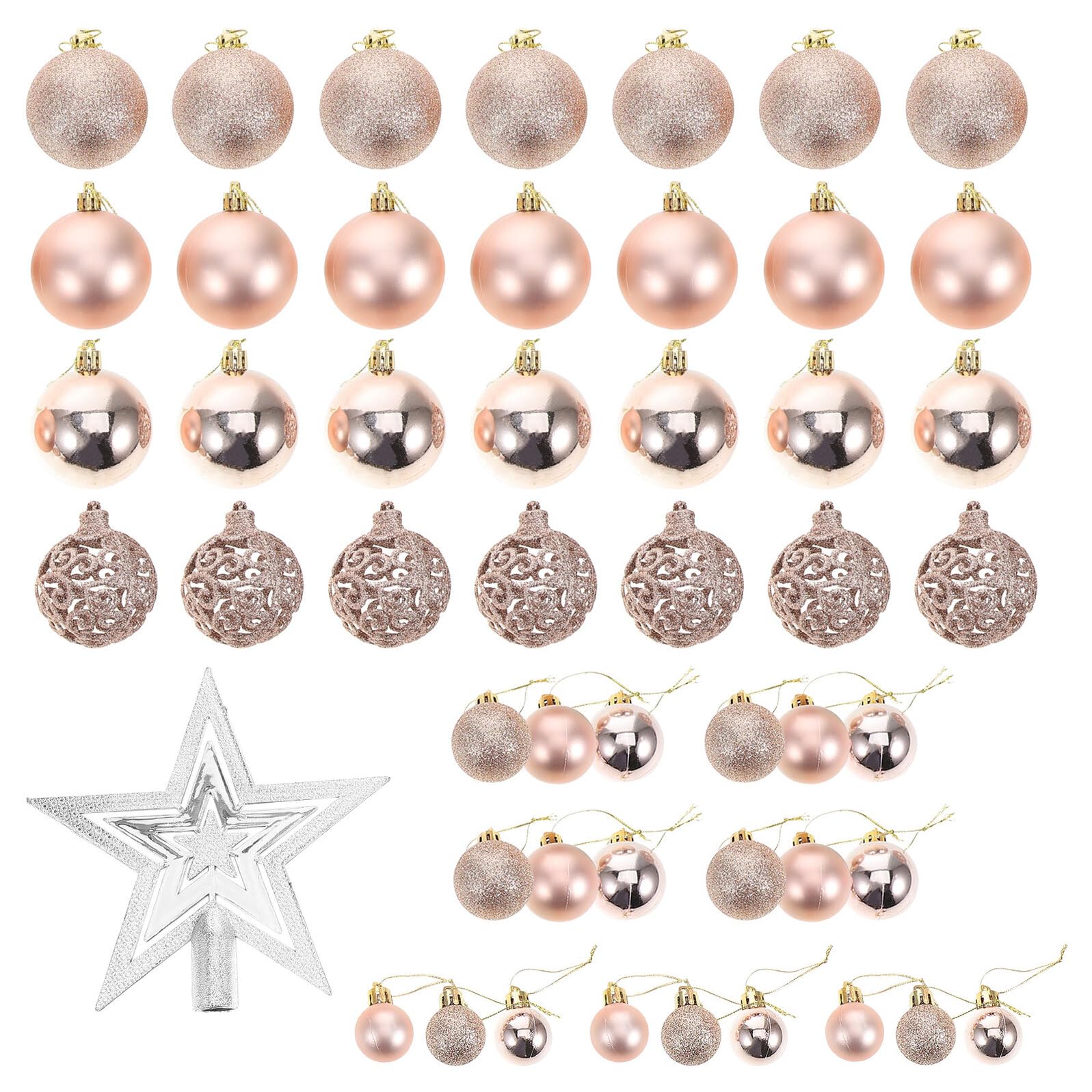 SHINEOFI 100pezzi Palline Natalizie Decorazioni per Albero Festivo in Abs Resistenti Decorazioni per Feste e Ghirlande
