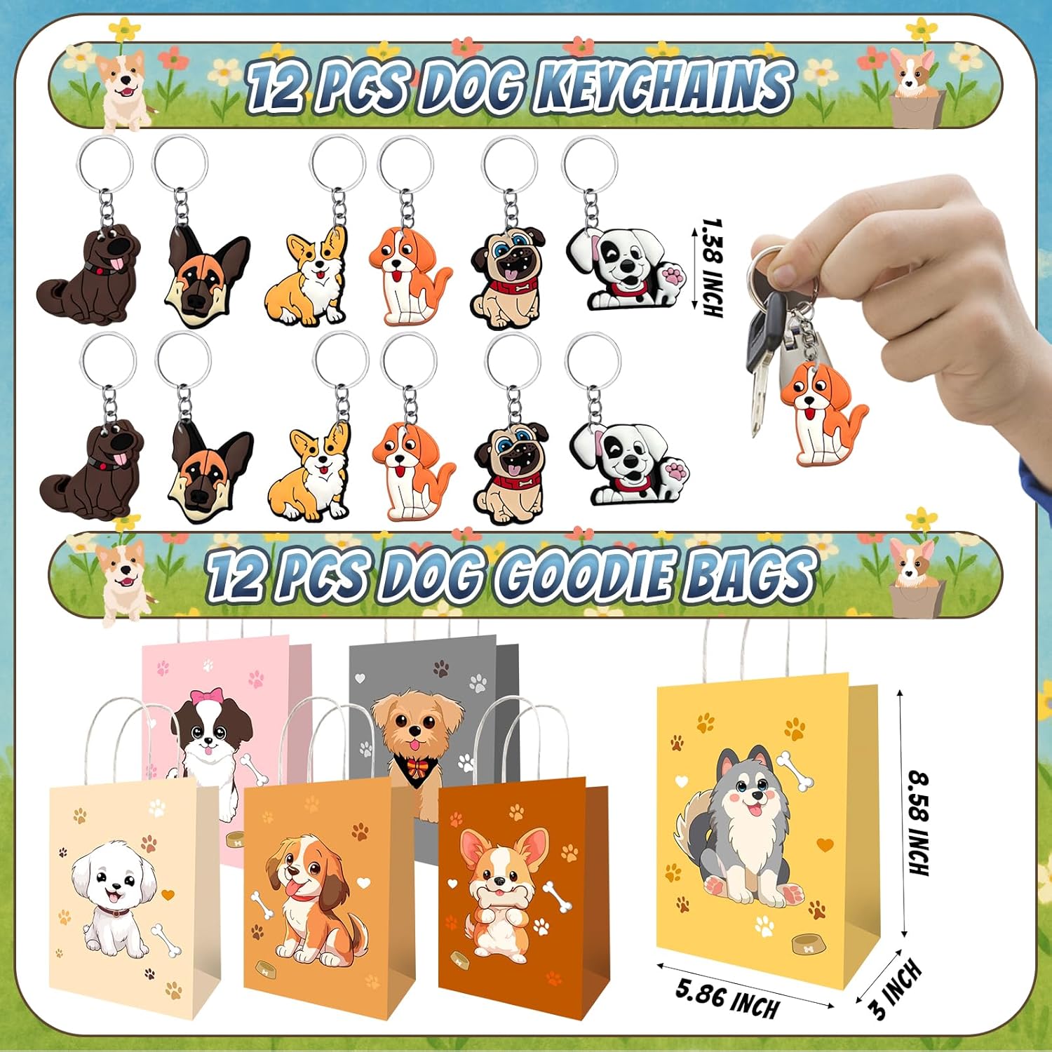 156 PCS Dog Party Favors,Dog Party Decorations, Dog Party Supplies Gifts Goodie Bags Stuffers, Dog Pinata,Dog Birthday Party Supplies Dog Toys for Kids Boys Girls