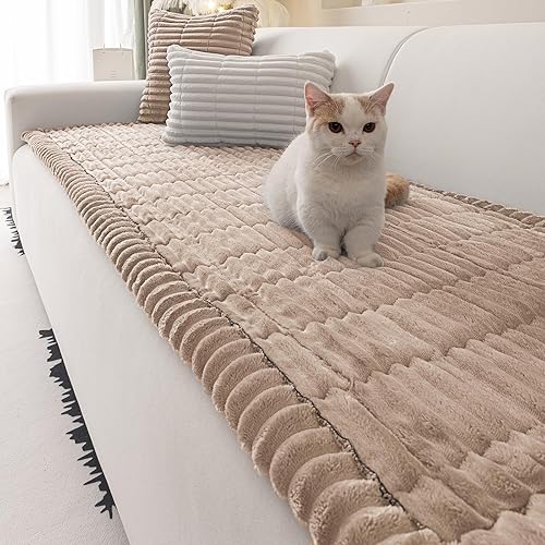 Miniatura 2 de Funda de sofá lavable para mascotas, antideslizante, para perros, duradera, apta para mascotas, para sofás y sofás (marrón, 27.6 x 82.7 pulgadas)