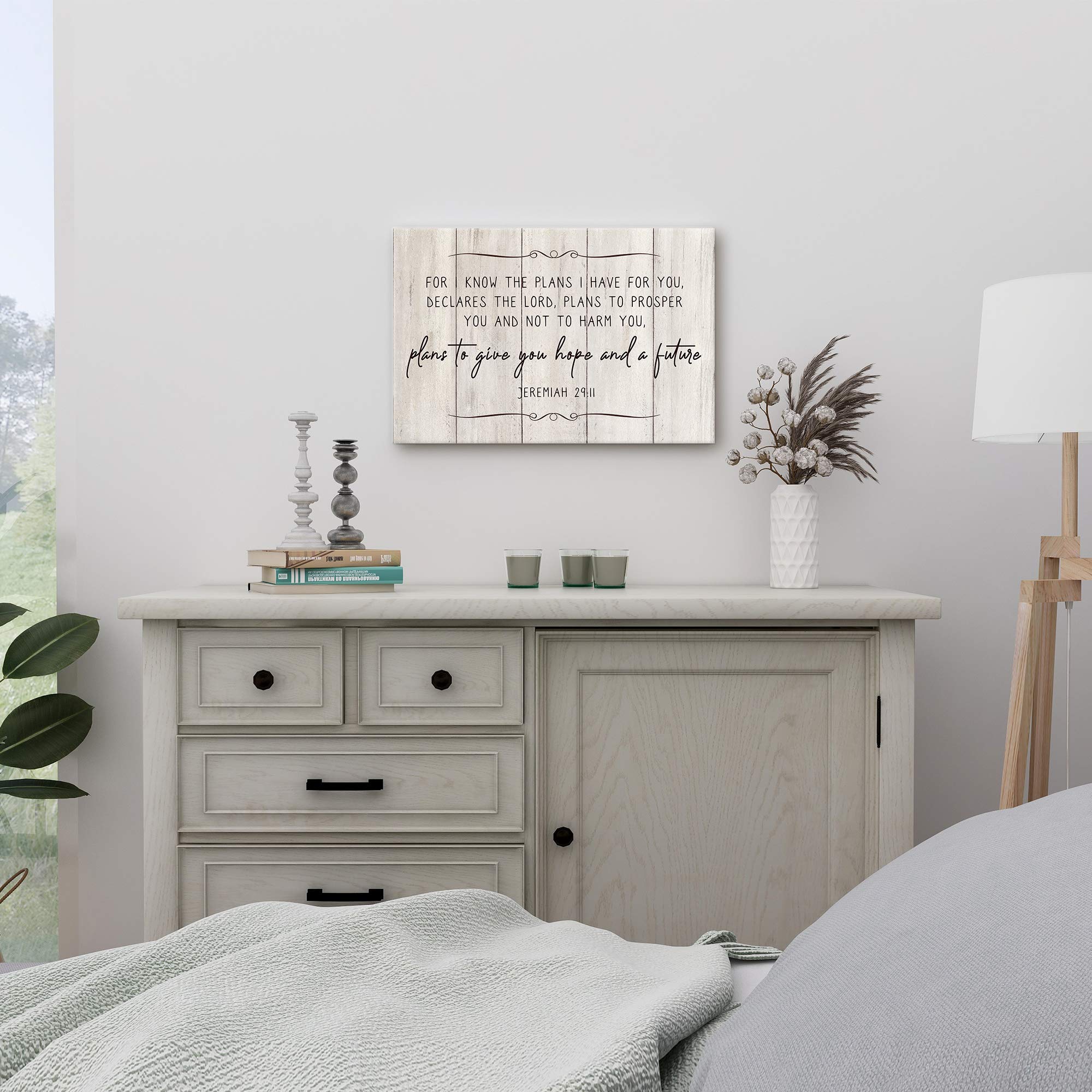 Bible verse wall art sign For I know the plans Jeremiah 2911