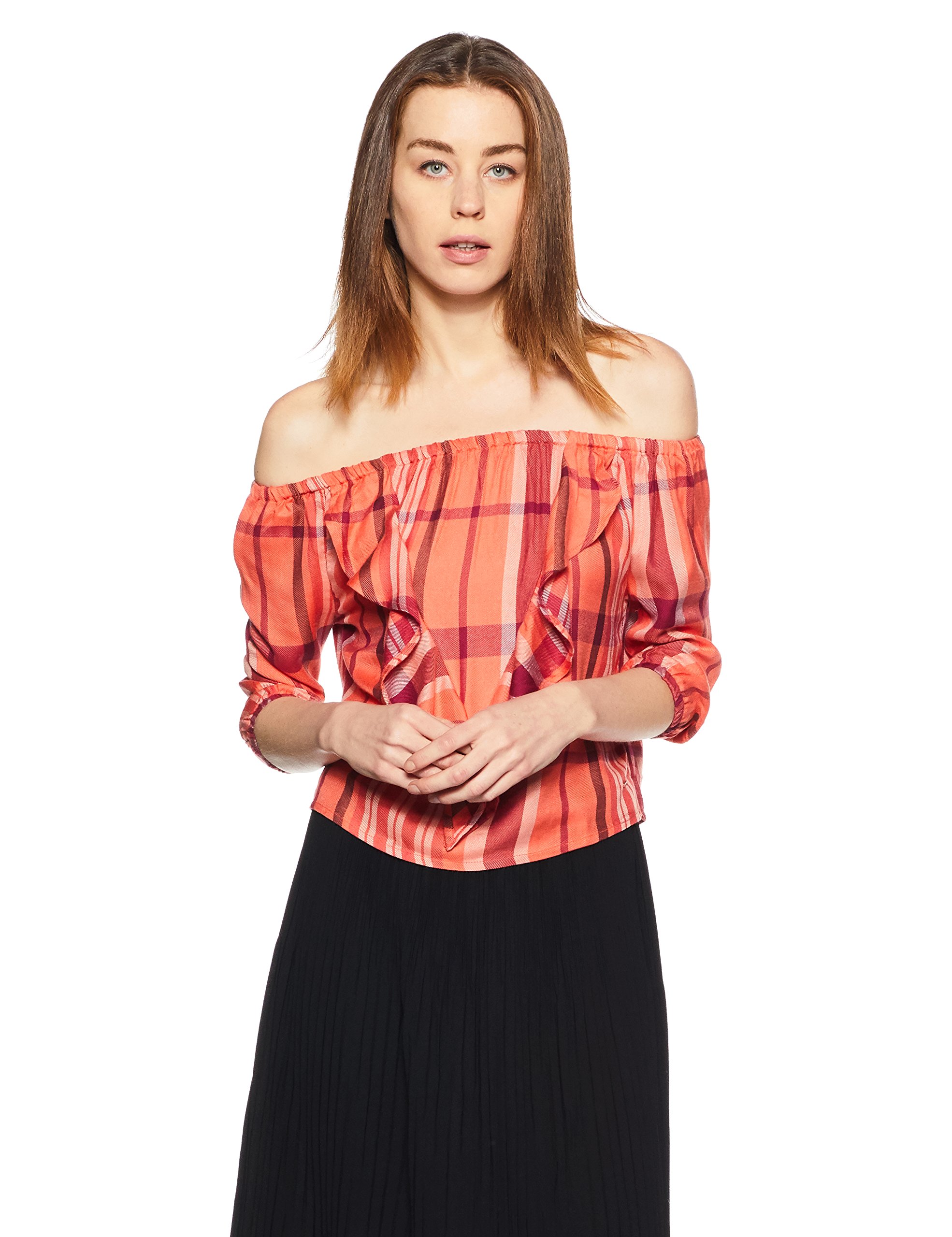 Women's Checkered Regular Fit Top