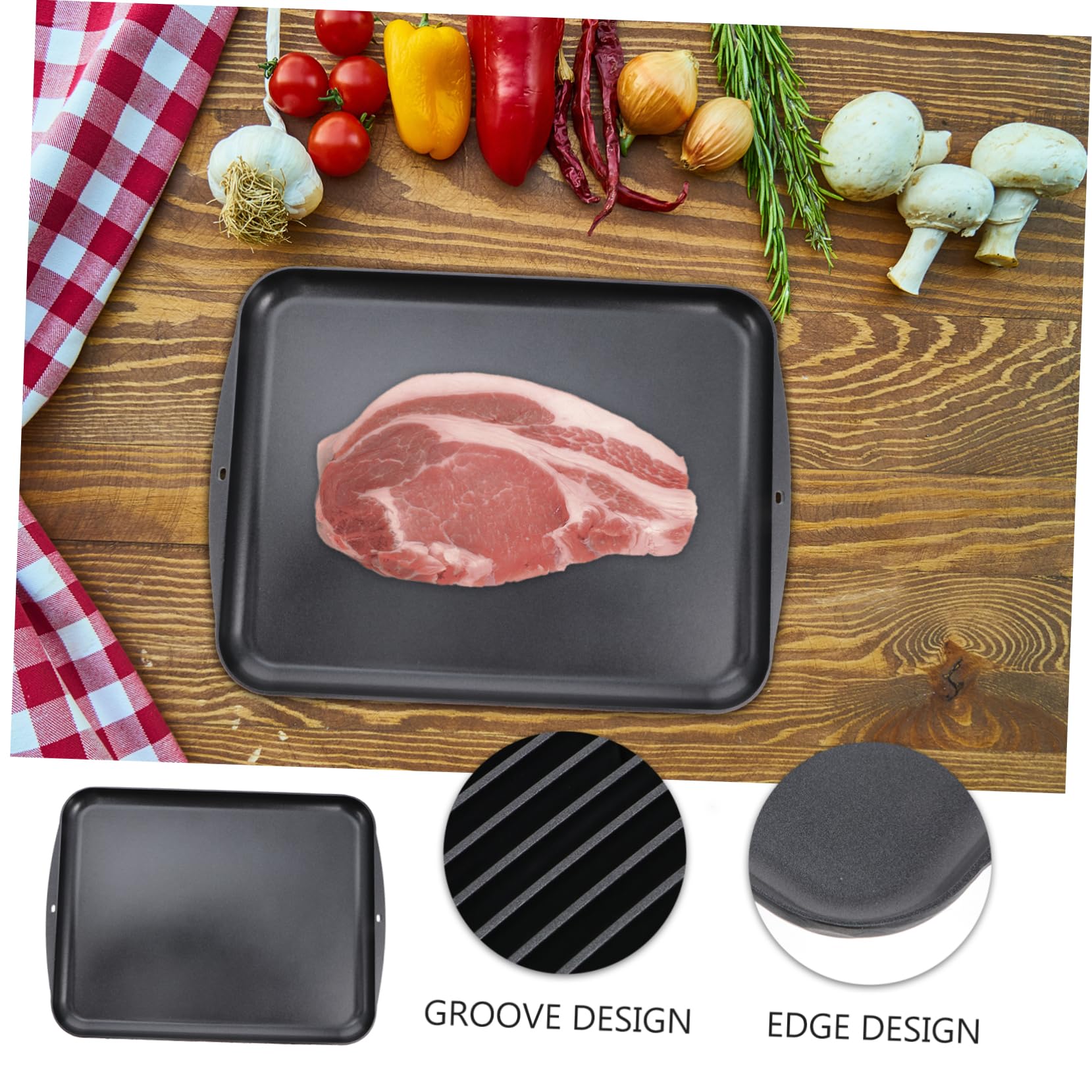 COLLBATH Kitchenware Defrosting Tray Aluminum Plate for Meat Thawing Natural Thawing Effect