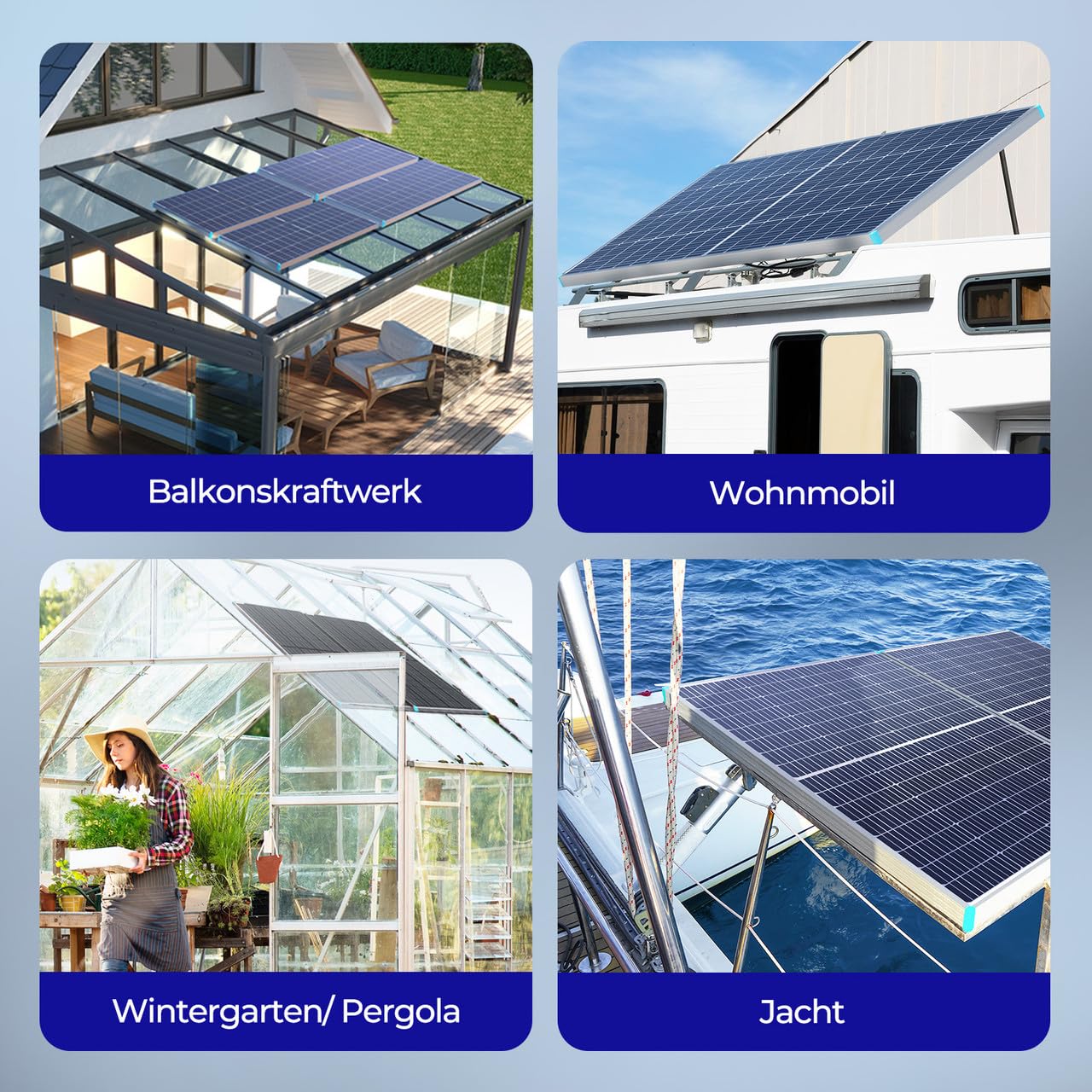 Renogy Pannello solare bifacciale monocristallino, 115 W, 12 V, modulo solare ad alte prestazioni per batterie da 12 V, camper, casa, balcone, barche, tetti agricoli e applicazioni indipendenti dalla