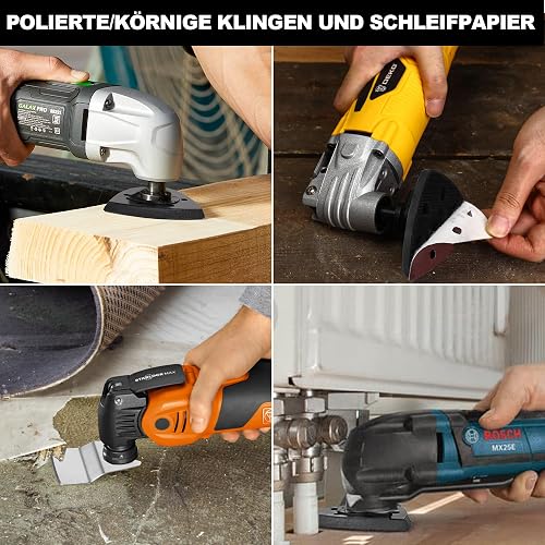 Vtopmart 114 Pcs Oscillating Tool Accessories Kit with Sandpaper Pads - 7