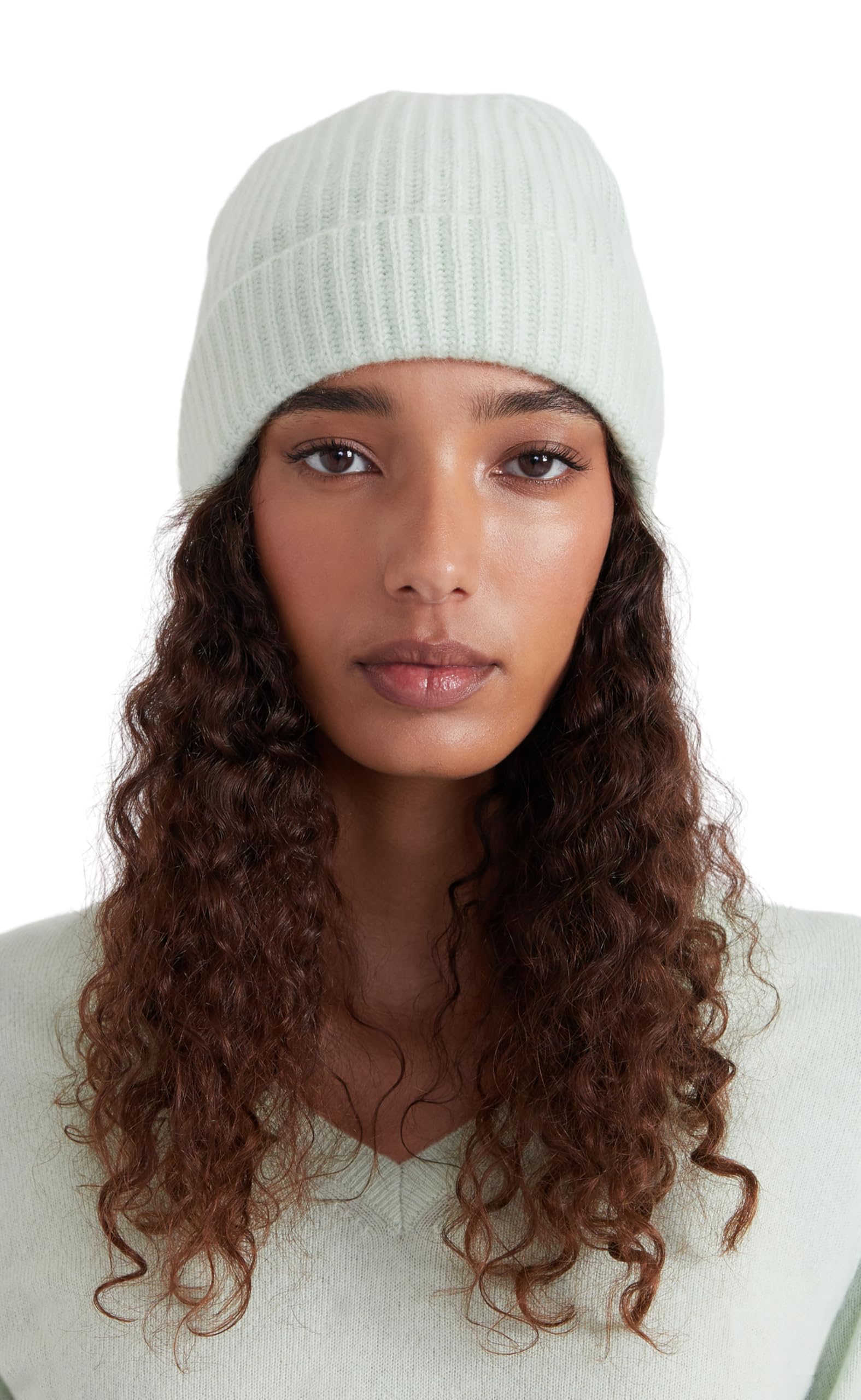 Style & Republic Bonnet classique en cachemire pour femme en 100 % cachemire, votre bonnet tricoté douillet et chaud de qualité supérieure pour des moments élégants d'automne et d'hiver - Vert