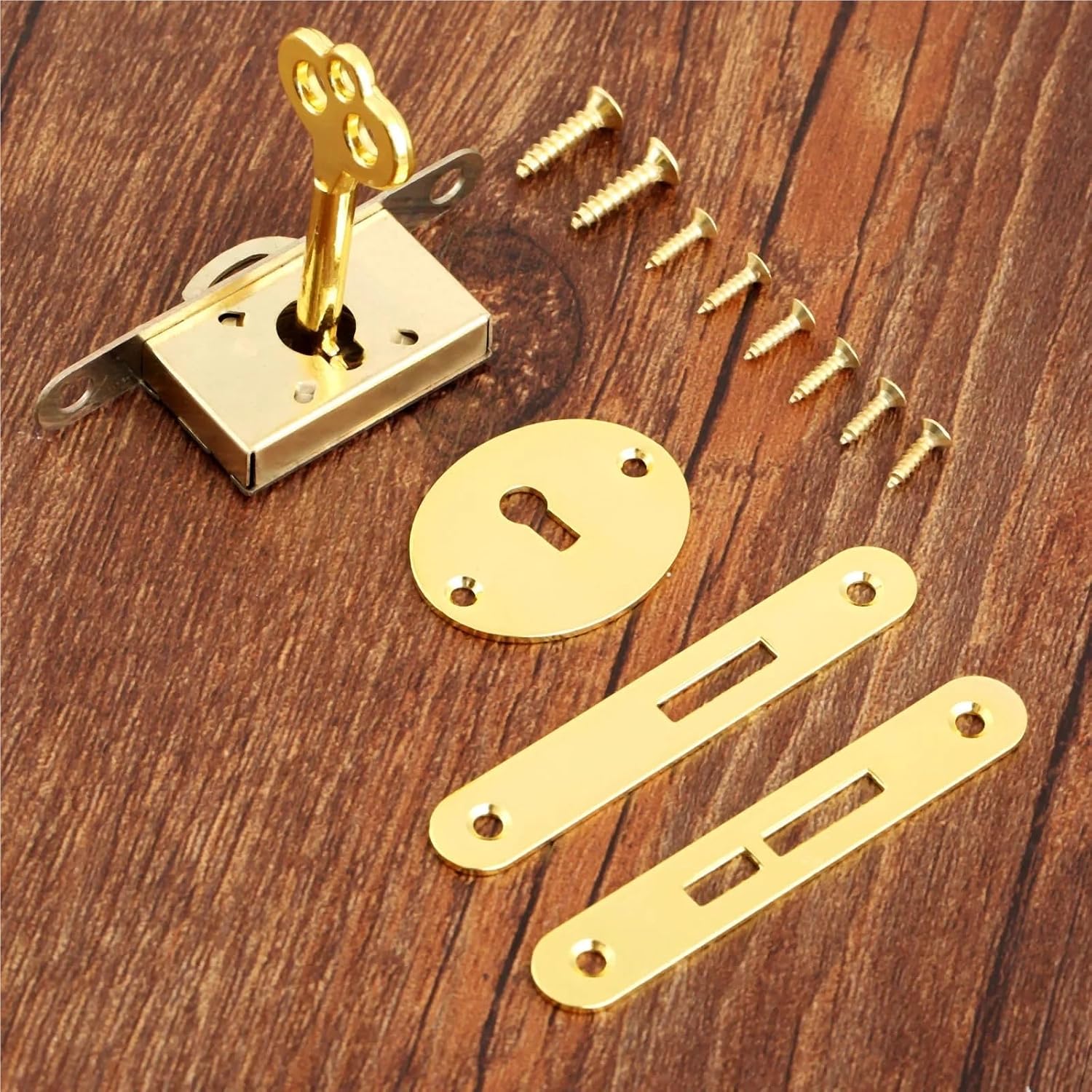 Lock Drawer Cupboard Door Zinc Alloy Antique Locks with Key 1Pcs