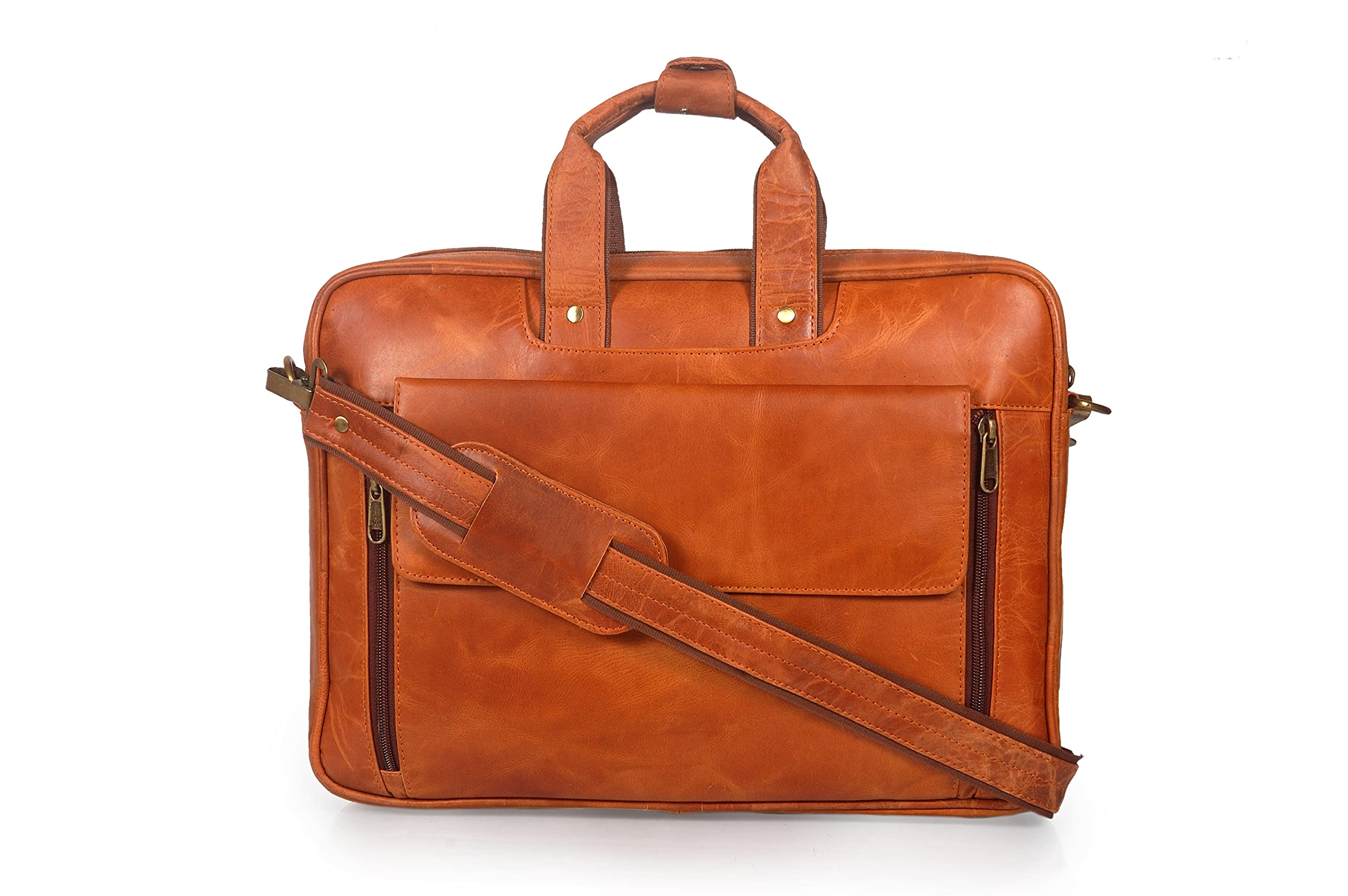 GATUDI ART CRAFT Buff Leather Material Laptop Bag For Unisex Leather Briefcase Best Laptop Messenger Bag Shoulder Sling Office Business Messenger Travel Bag for Men & Women Laptop Messenger Organizer (B09HXL3Y2Q) Amazon Price History, Amazon Price Tracker