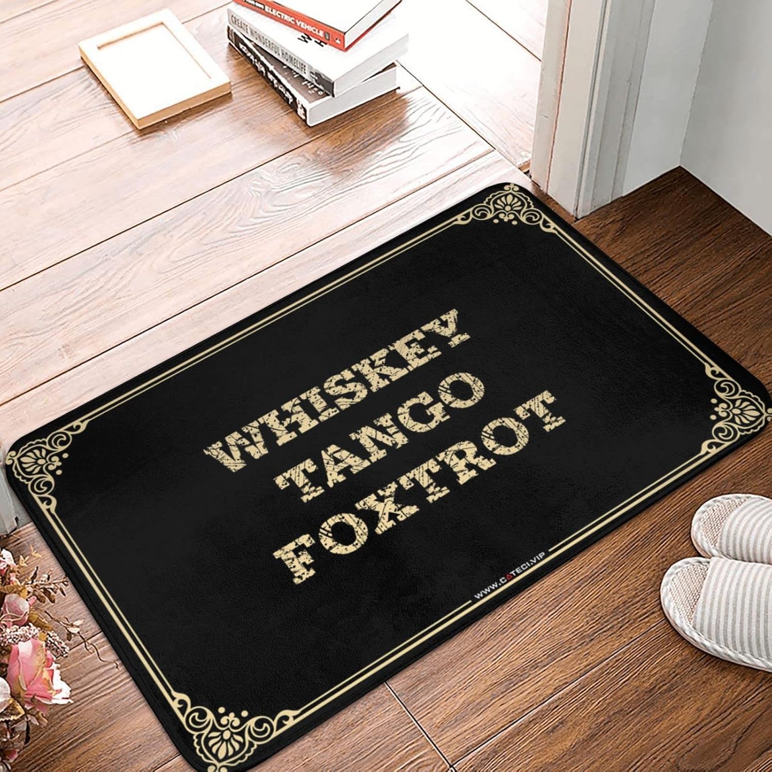 Welcome-Ish Outdoor Doormat Whiskey Tango Foxtrot Doormat Back Yard Decorations Door Mat Indoor Entrance(Size:65X90CM), Colour, BCPTCTTAO-COLOUR-65X90CM