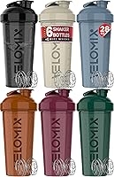 Vista 1 de VELOMIX -Paquete de 6 - Botella mezcladora de proteínas de 28 onzas para mezclas de proteínas - 6 batidores de alambre Vasos agitadores a prueba
