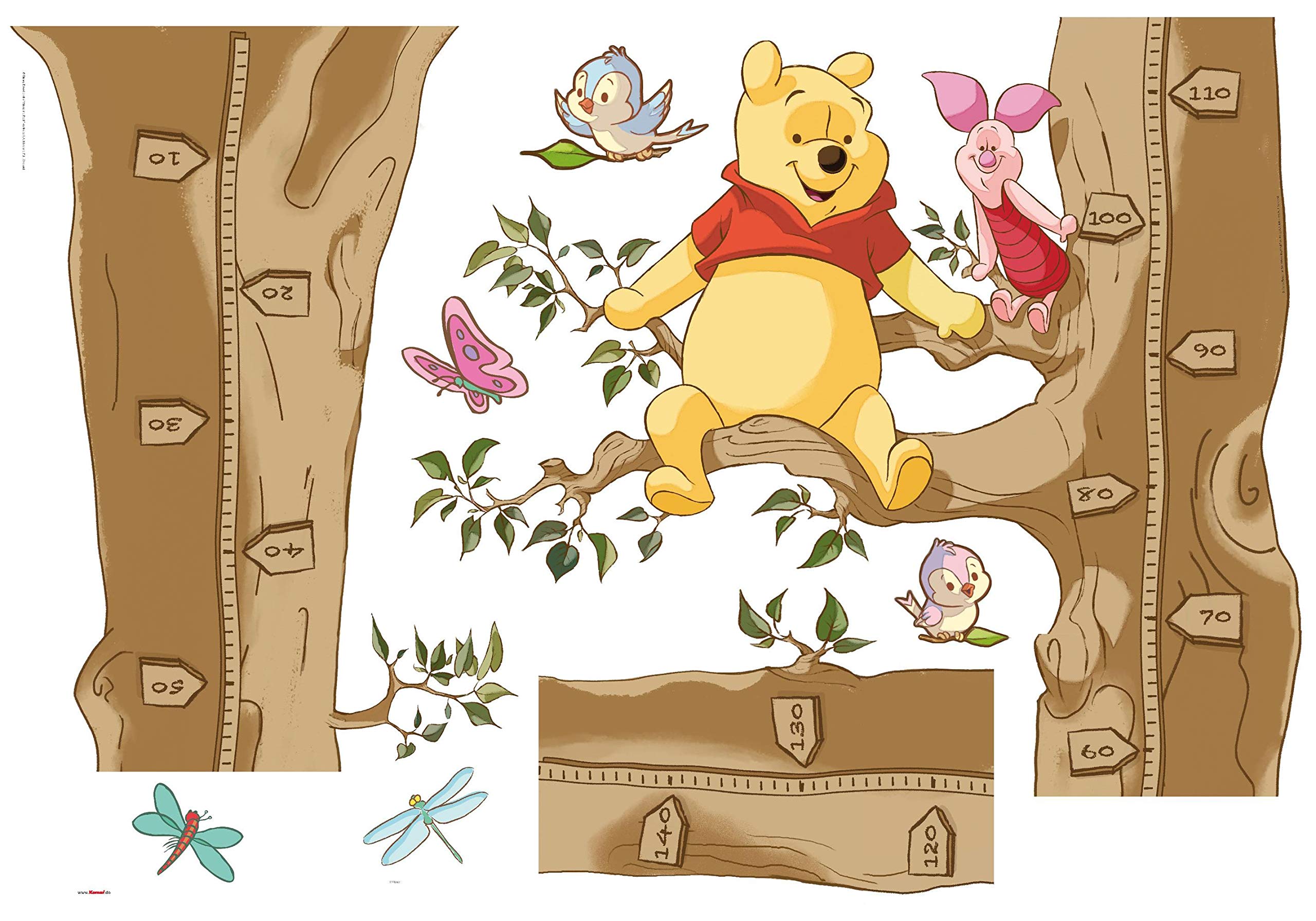 Wandtattoo - Winnie the Pooh Size - Größe 100 x 70 cm - Komar, Kinderzimmer, Wandaufkleber, Wanddekoration, Wandsticker