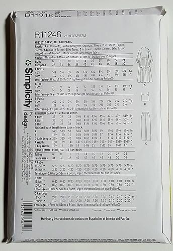 Miniatura 2 de Simplicity Patrón para coser junto con Mimi G R11248 H5 (talla 6-14), vestido de señorita, top y pantalones