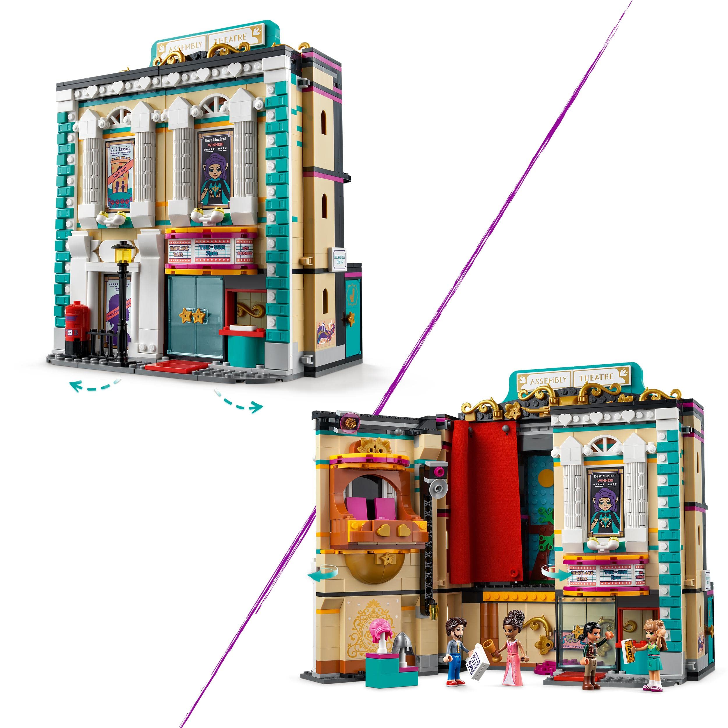 LEGO 41714 Friends Szkoła aktorska Andrei: Zestawy do budowania, Klocki, Zabawki do Zbudowania, Prezent dla Miłośników Aktorstwa w wieku od 8 lat (1154 elementy)