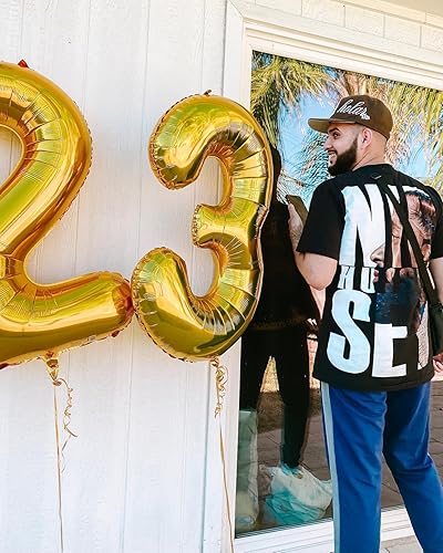 Miniatura 9 de Globo dorado del número 18 de 40 pulgadas, globo del número 18, decoraciones de cumpleaños dorados de 18 años, suministros de fiesta dorados para