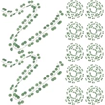 Green Artificial Eucalyptus Garlands 12pcs Plastic Fade Resistant