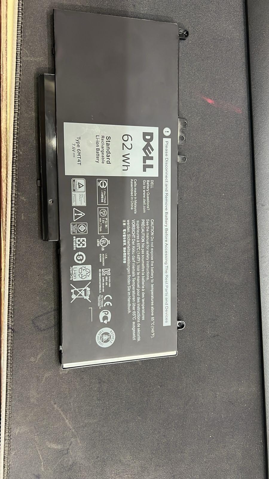 K KYUER 62WH 6MT4T Laptop Akku für Dell Latitude E5470 E5570 E5270 Precision 15 3510 Mobile Workstation WYJC2 VMKXM 7V69Y TXF9M 0C1P4 79VRK 07V69Y 451-BBTW 451-BBUN 451-BBUQ 535NC HK6DV High Capacity