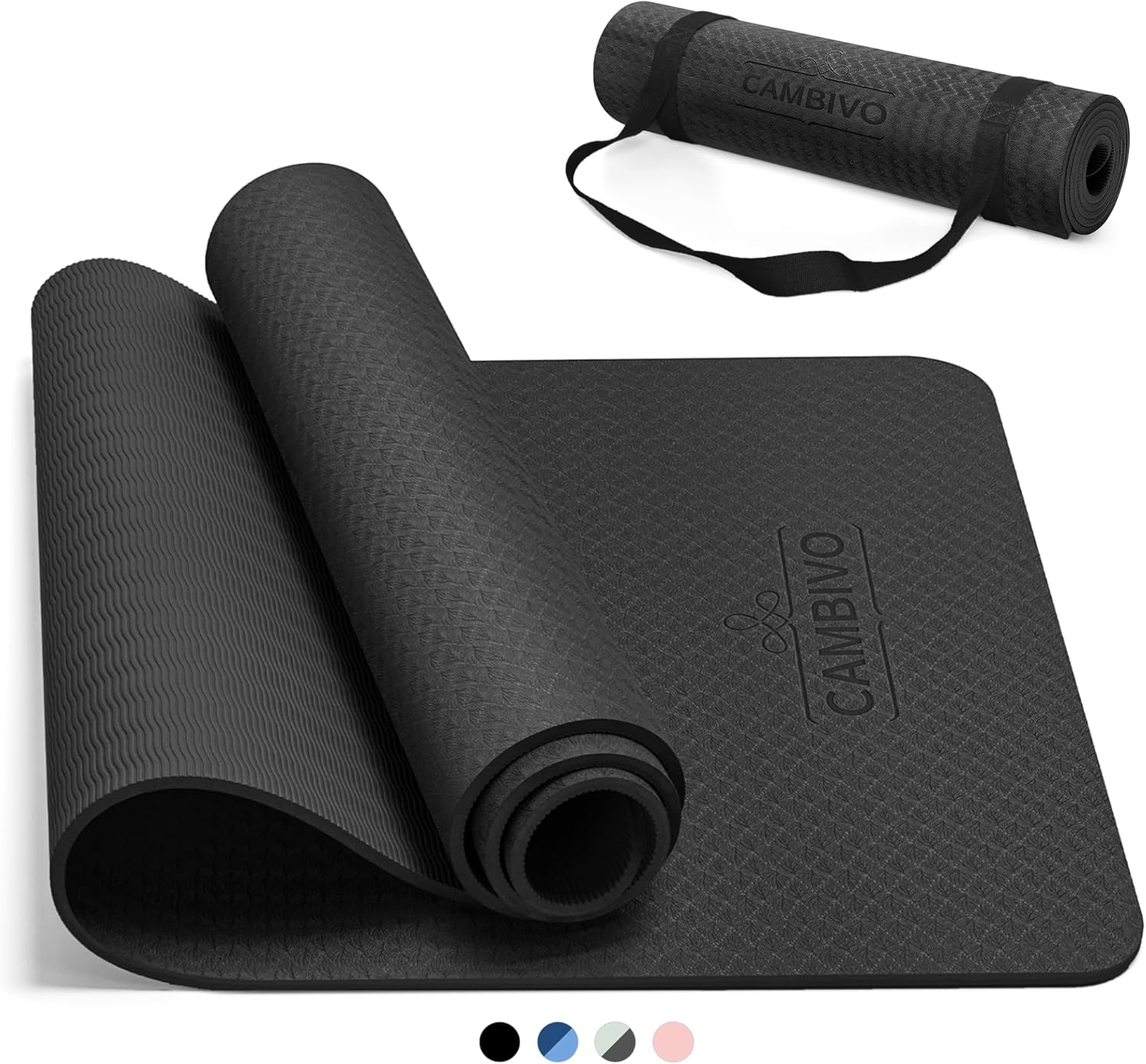 CAMBIVO Extra Thick Yoga Mat for Women Men Kids, Professional TPE Yoga