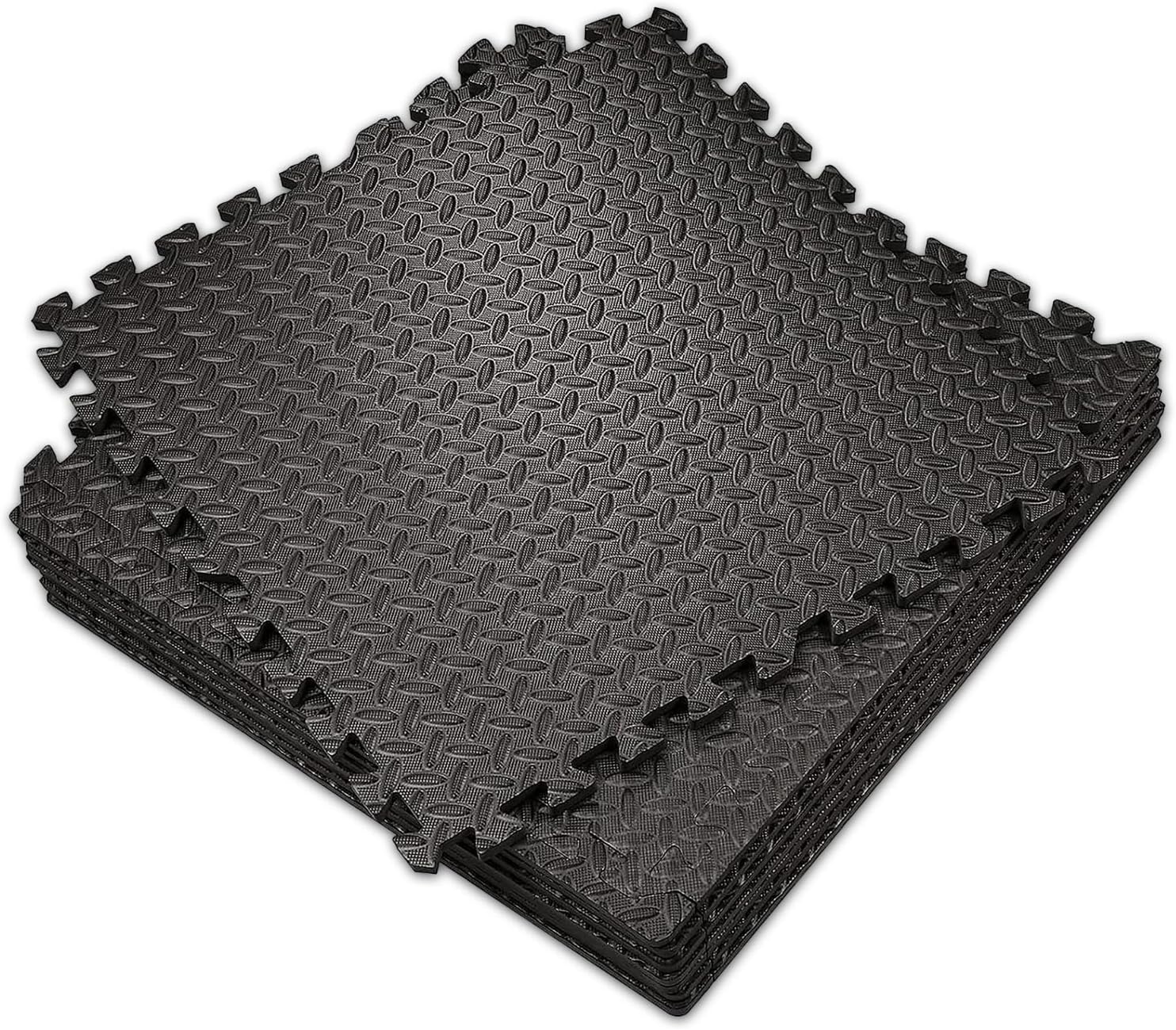 ProsourceFit Puzzle Exercise Mat ½ in, EVA Interlocking Foam Floor